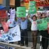 Staff protest closure of HSBC unit